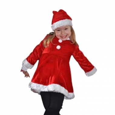 Fluwelen kinder kerstjurk