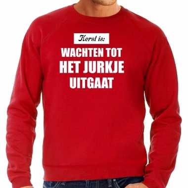 Grote maten kerst is: wachten tot het jurk uitgaat kerst sweater / kerst outfit rood voor heren